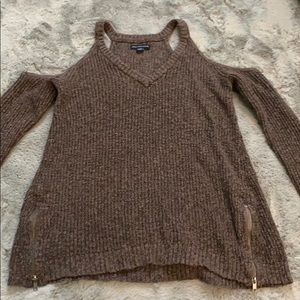 Cold shoulder sweater